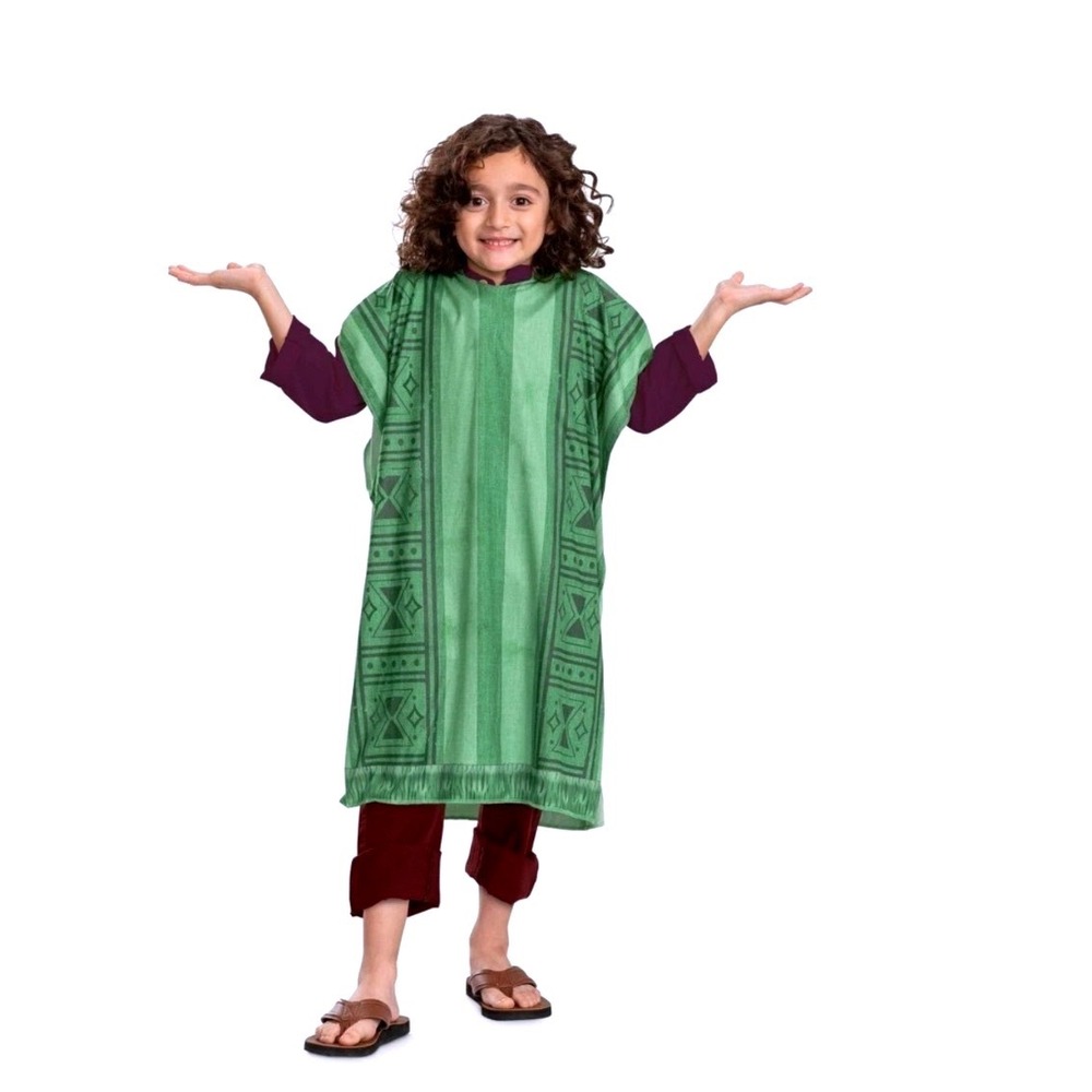 Disney Encanto Bruno Costume Disguise Kids Medium 7-8 Jumpsuit Hooded Poncho NEW